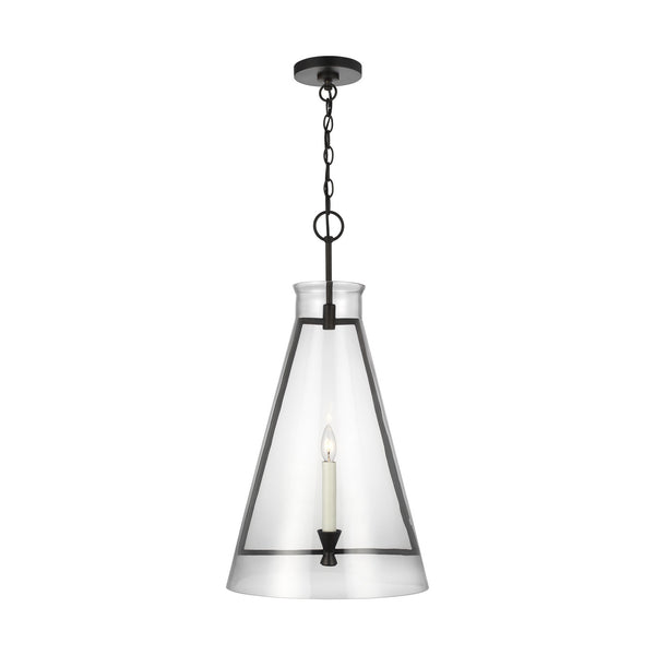 Visual Comfort Studio - CP1091AI - One Light Pendant - Keystone - Aged Iron from Lighting & Bulbs Unlimited in Charlotte, NC
