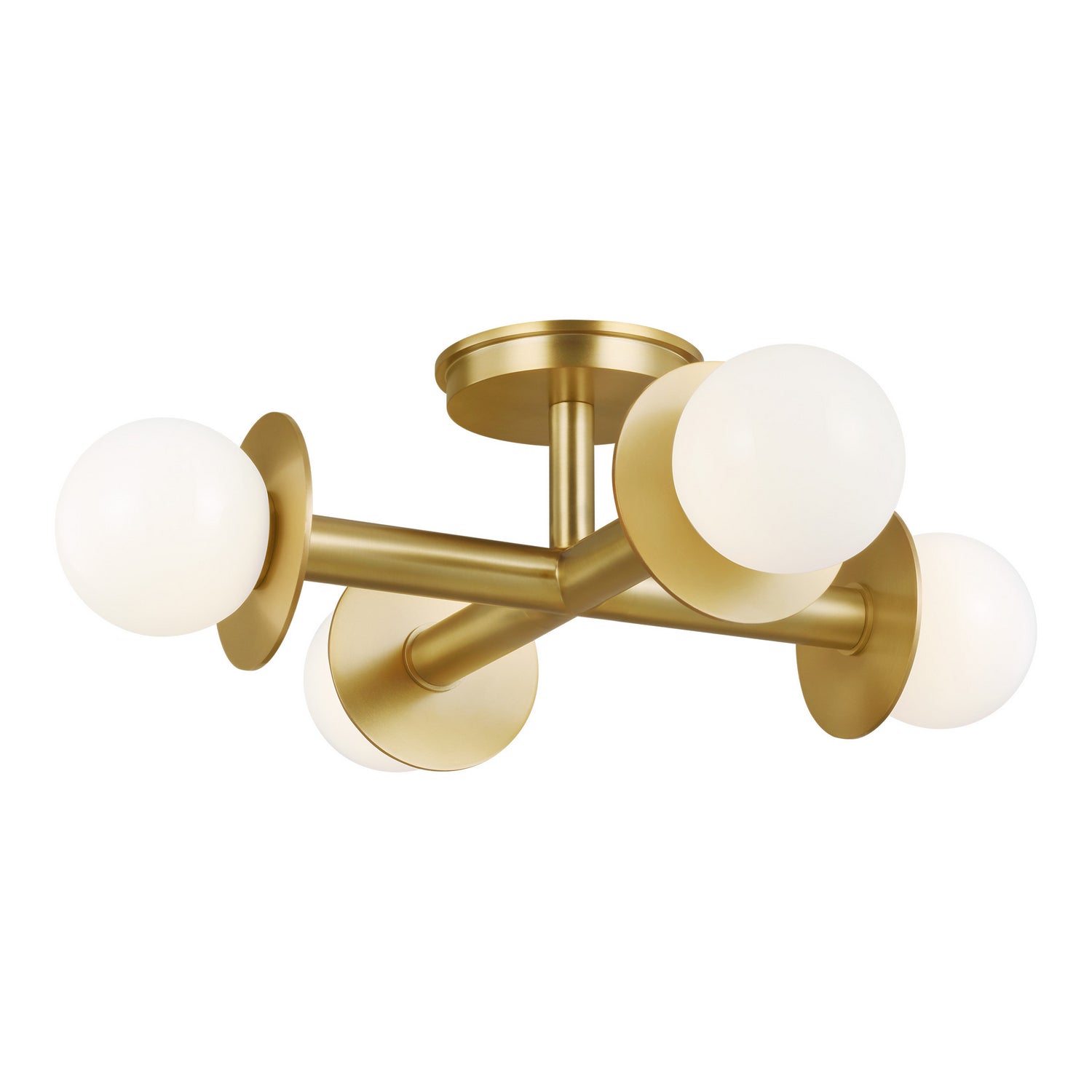Visual Comfort Studio - KF1034BBS - Four Light Flush Mount - Nodes - Burnished Brass from Lighting & Bulbs Unlimited in Charlotte, NC