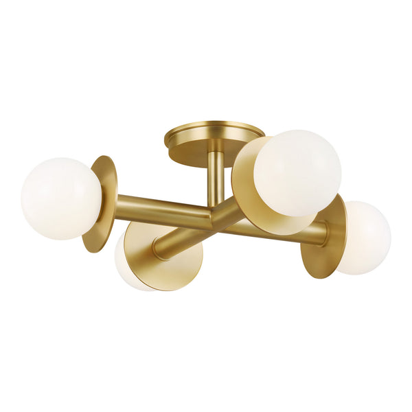 Visual Comfort Studio - KF1034BBS - Four Light Flush Mount - Nodes - Burnished Brass from Lighting & Bulbs Unlimited in Charlotte, NC