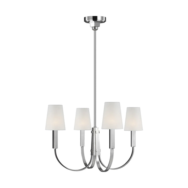 Visual Comfort Studio - TC1084PN - Four Light Chandelier - Logan - Polished Nickel from Lighting & Bulbs Unlimited in Charlotte, NC