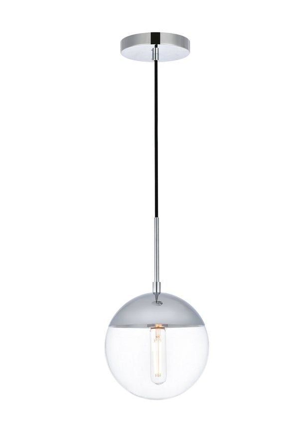 Elegant Lighting - LD6029C - One Light Pendant - Eclipse - Chrome And Clear from Lighting & Bulbs Unlimited in Charlotte, NC