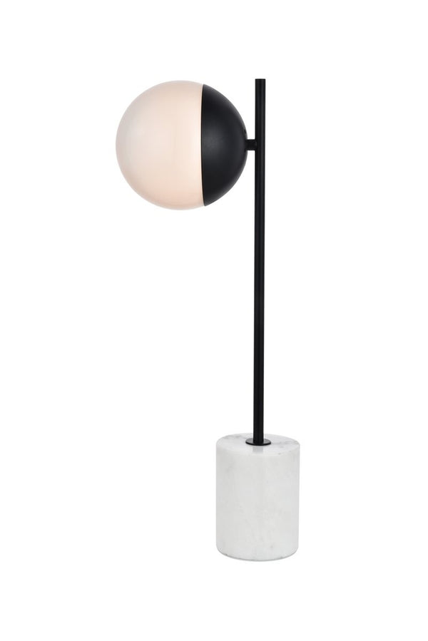 Elegant Lighting - LD6104BK - One Light Table Lamp - Eclipse - Black And Frosted White from Lighting & Bulbs Unlimited in Charlotte, NC
