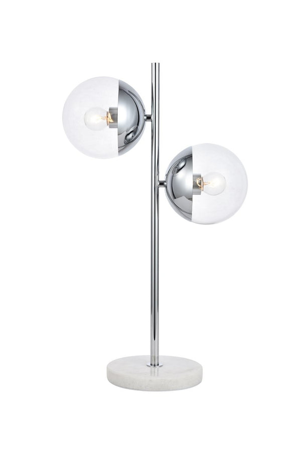 Elegant Lighting - LD6155C - Two Light Table Lamp - Eclipse - Chrome And Clear from Lighting & Bulbs Unlimited in Charlotte, NC