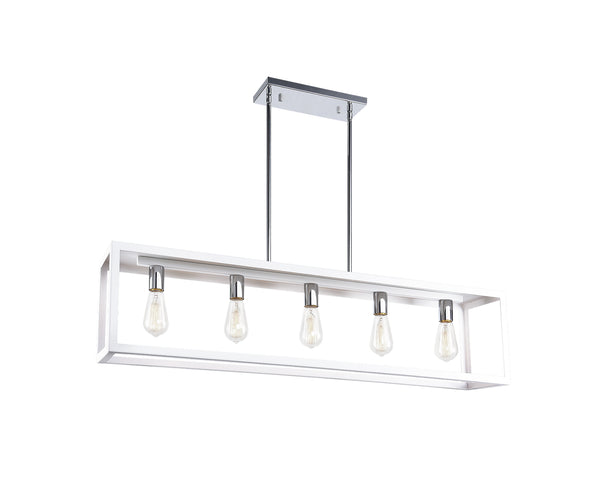 Matteo Lighting - C76005WH - Five Light Pendant - Flare - White from Lighting & Bulbs Unlimited in Charlotte, NC