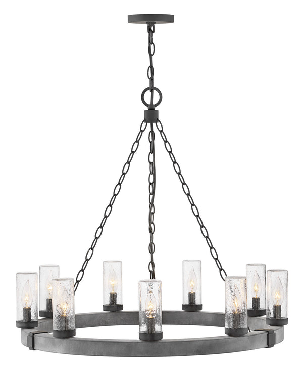 Hinkley - 29208DZ-LL - LED Chandelier - Sawyer - Aged Zinc from Lighting & Bulbs Unlimited in Charlotte, NC