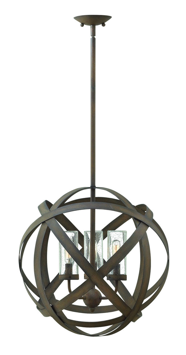 Hinkley - 29703VI-LL - LED Outdoor Chandelier - Carson - Vintage Iron from Lighting & Bulbs Unlimited in Charlotte, NC