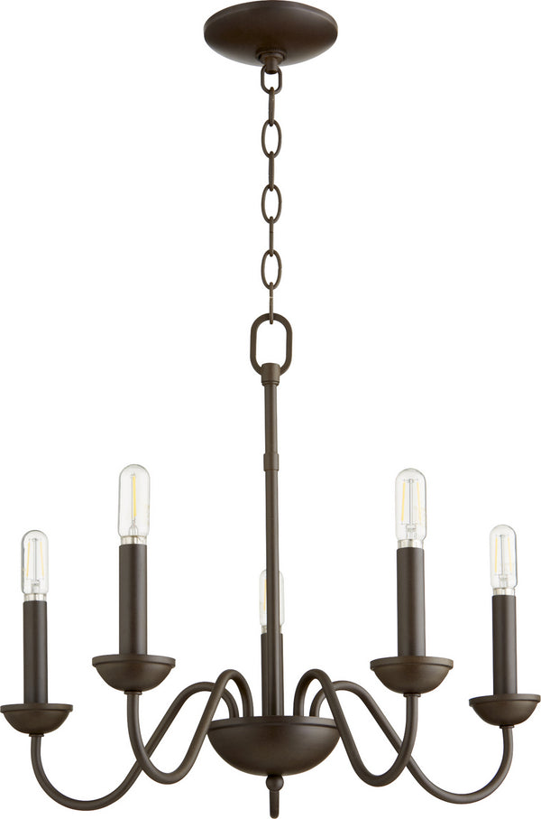 Quorum - 6040-5-86 - Five Light Chandelier - 6040 Chandeliers - Oiled Bronze from Lighting & Bulbs Unlimited in Charlotte, NC