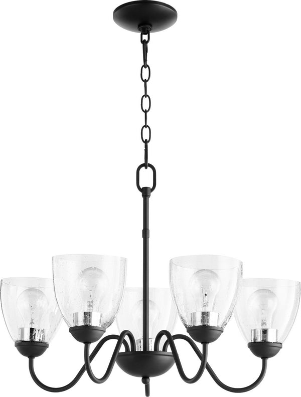 Quorum - 6041-5-69 - Five Light Chandelier - 6041 Chandeliers - Textured Black from Lighting & Bulbs Unlimited in Charlotte, NC