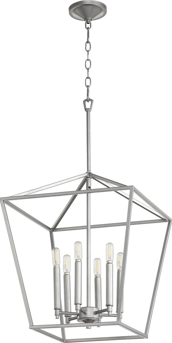 Quorum - 604-6-64 - Six Light Entry Pendant - Gabriel - Classic Nickel from Lighting & Bulbs Unlimited in Charlotte, NC