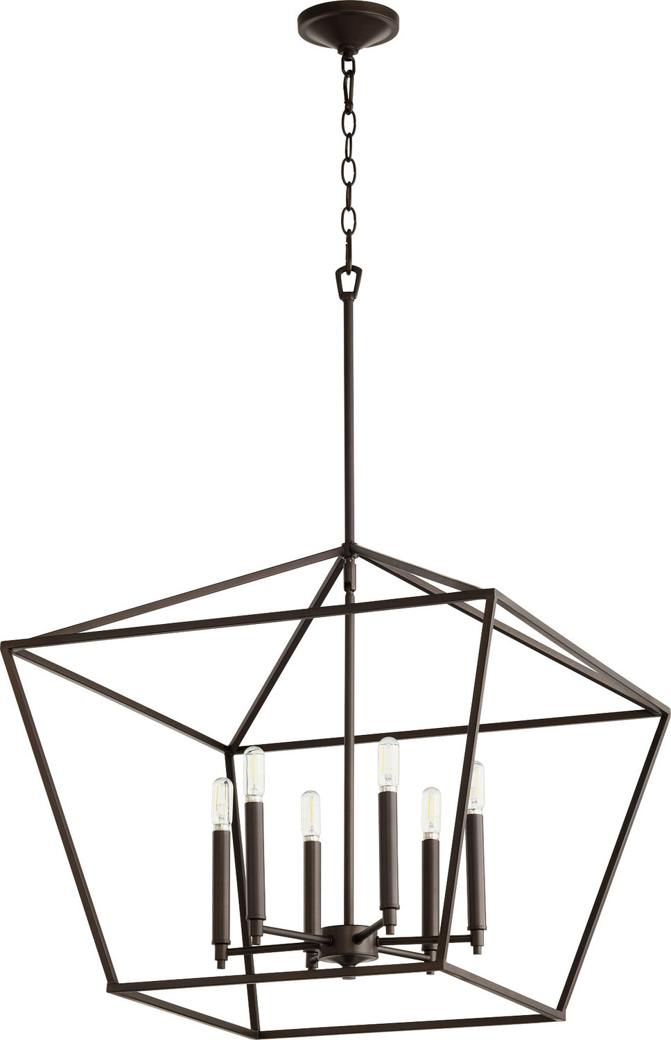 Quorum - 644-6-86 - Six Light Entry Pendant - Gabriel - Oiled Bronze from Lighting & Bulbs Unlimited in Charlotte, NC