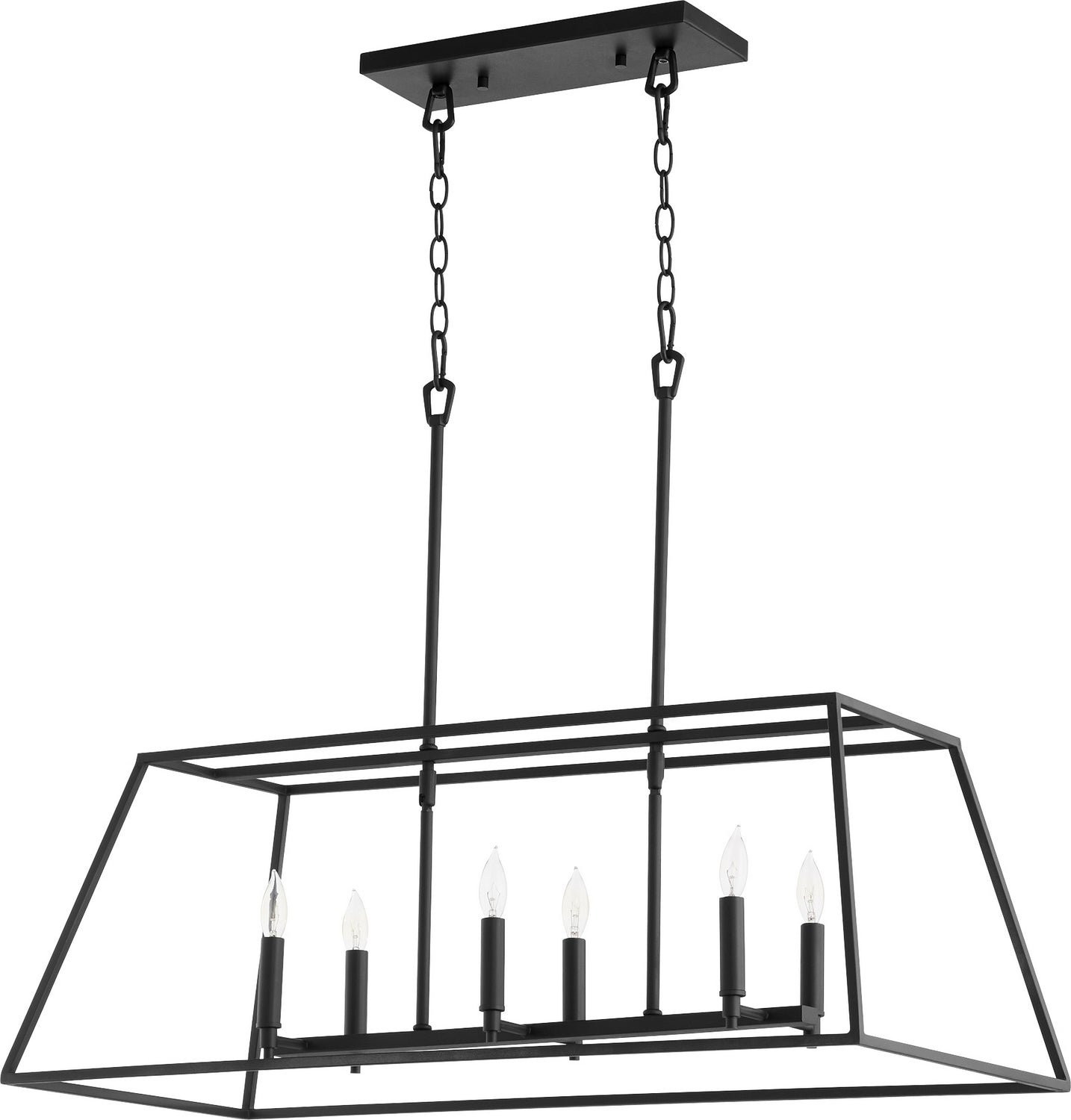 Quorum - 654-6-69 - Six Light Pendant - Gabriel - Textured Black from Lighting & Bulbs Unlimited in Charlotte, NC