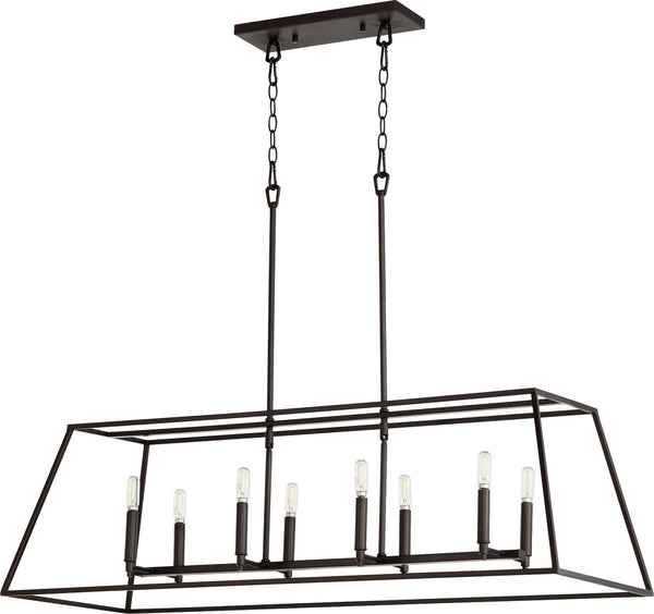Quorum - 654-8-86 - Eight Light Entry Pendant - Gabriel - Oiled Bronze from Lighting & Bulbs Unlimited in Charlotte, NC