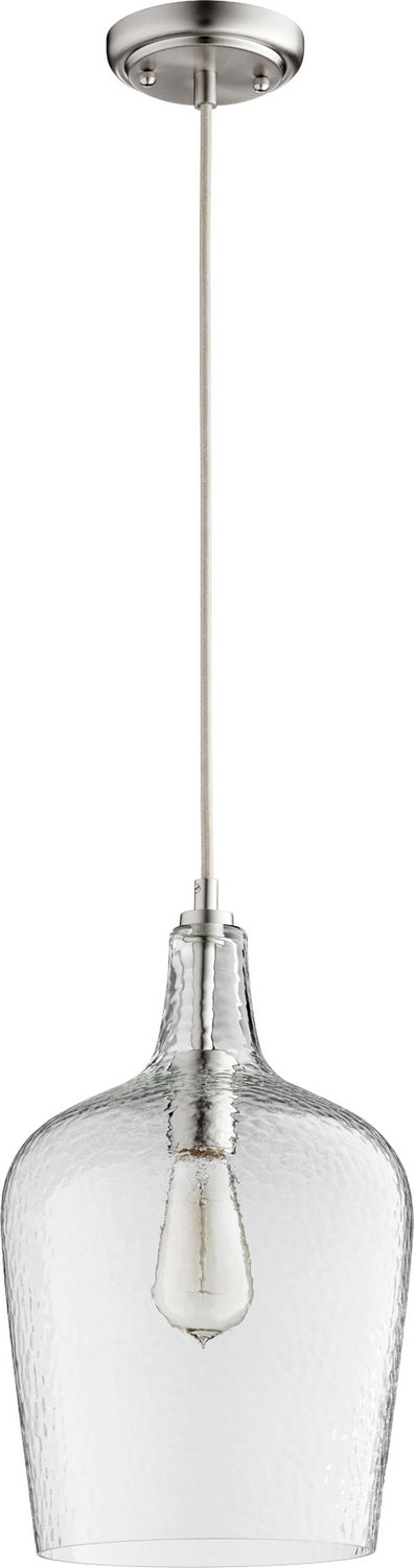Quorum - 8043-65 - One Light Pendant - Satin Nickel from Lighting & Bulbs Unlimited in Charlotte, NC
