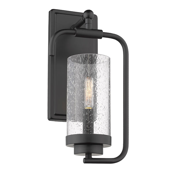 Golden - 2380-1W BLK-SD - One Light Wall Sconce - Holden BLK - Matte Black from Lighting & Bulbs Unlimited in Charlotte, NC