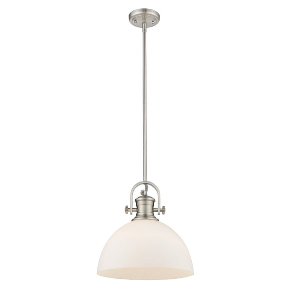 One Light Pendant from the Hines PW Collection in Pewter Finish by Golden