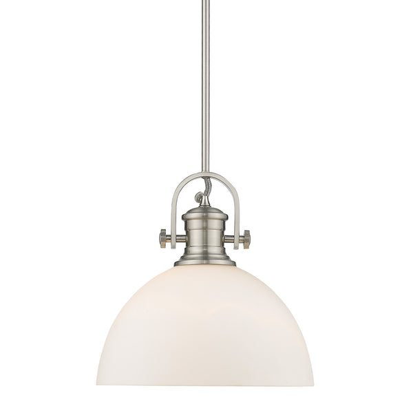 Golden - 3118-L PW-OP - One Light Pendant - Hines PW - Pewter from Lighting & Bulbs Unlimited in Charlotte, NC