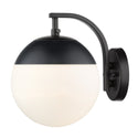 One Light Wall Sconce from the Dixon BLK Collection in Matte Black Finish by Golden