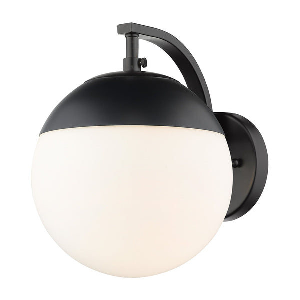 One Light Wall Sconce from the Dixon BLK Collection in Matte Black Finish by Golden