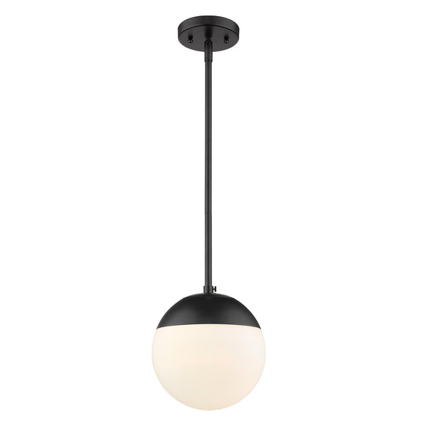 One Light Pendant from the Dixon BLK Collection in Matte Black Finish by Golden