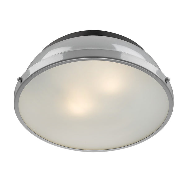 Two Light Flush Mount from the Duncan BLK Collection in Matte Black Finish by Golden