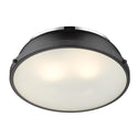 Two Light Flush Mount from the Duncan CH Collection in Chrome Finish by Golden