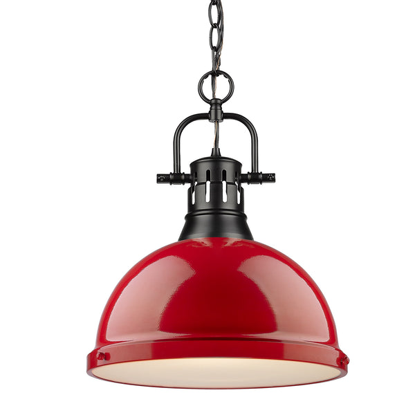 Golden - 3602-L BLK-RD - One Light Pendant - Duncan BLK - Matte Black from Lighting & Bulbs Unlimited in Charlotte, NC