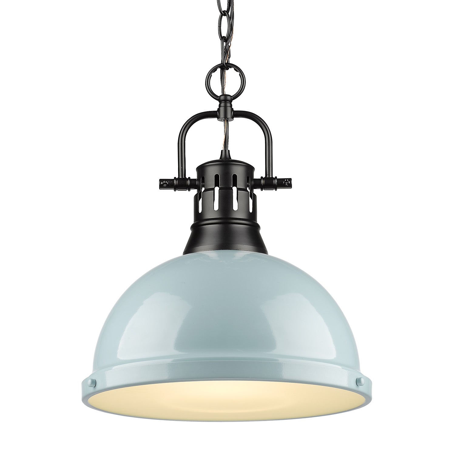 Golden - 3602-L BLK-SF - One Light Pendant - Duncan BLK - Matte Black from Lighting & Bulbs Unlimited in Charlotte, NC