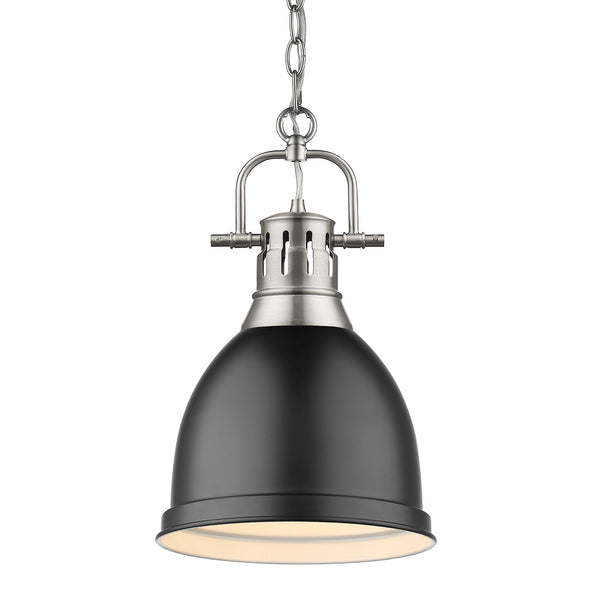 Golden - 3602-S PW-BLK - One Light Pendant - Duncan PW - Pewter from Lighting & Bulbs Unlimited in Charlotte, NC