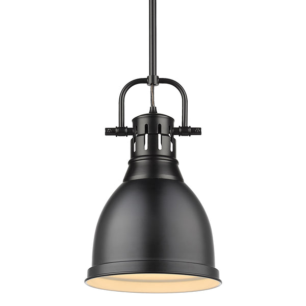 Golden - 3604-S BLK-BLK - One Light Pendant - Duncan BLK - Matte Black from Lighting & Bulbs Unlimited in Charlotte, NC