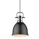 Golden - 3604-S CH-BLK - One Light Pendant - Duncan CH - Chrome from Lighting & Bulbs Unlimited in Charlotte, NC