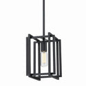 One Light Mini Pendant from the Tribeca BLK Collection in Matte Black Finish by Golden