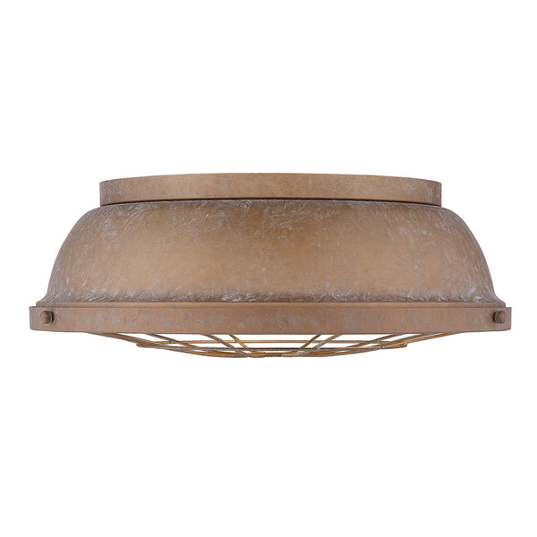 Golden - 7312-FM16 CP - Three Light Flush Mount - Bartlett CP - Copper Patina from Lighting & Bulbs Unlimited in Charlotte, NC