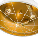 Three Light Flush Mount from the Bartlett FW Collection in French White Finish by Golden