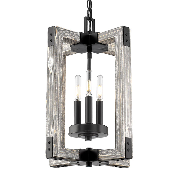 Golden - 7808-3P BLK - Three Light Pendant - Lowell - Matte Black from Lighting & Bulbs Unlimited in Charlotte, NC