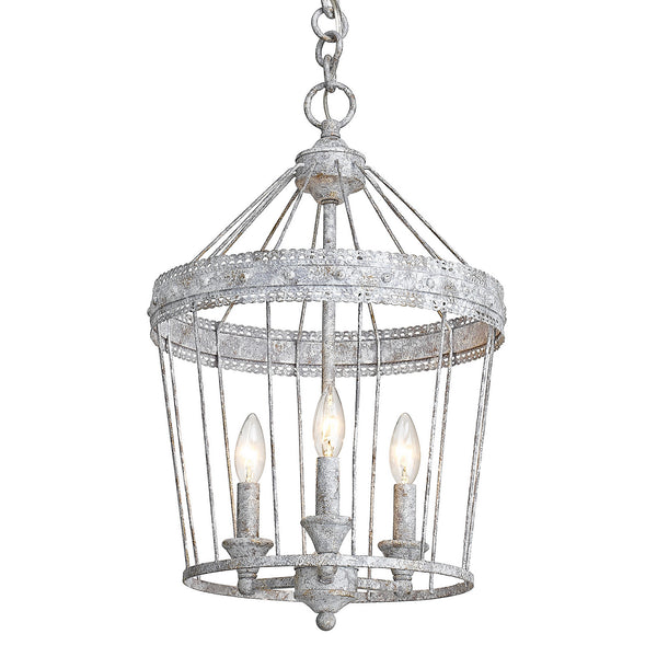 Golden - 7856-3P OY - Three Light Pendant - Ferris OY - Oyster from Lighting & Bulbs Unlimited in Charlotte, NC