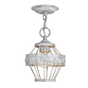 One Light Mini Pendant from the Ferris OY Collection in Oyster Finish by Golden