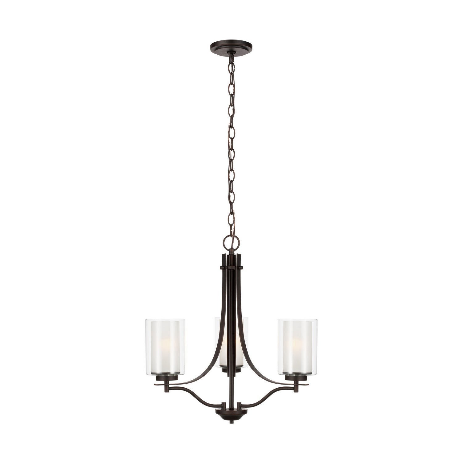 Generation Lighting - 3137303-710 - Three Light Chandelier - Elmwood Park - Bronze from Lighting & Bulbs Unlimited in Charlotte, NC