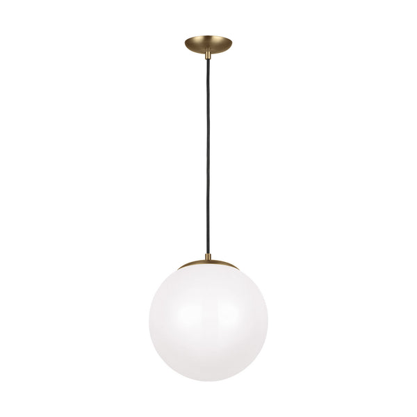 Visual Comfort Studio - 602293S-848 - LED Pendant - Leo - Hanging Globe - Satin Brass from Lighting & Bulbs Unlimited in Charlotte, NC