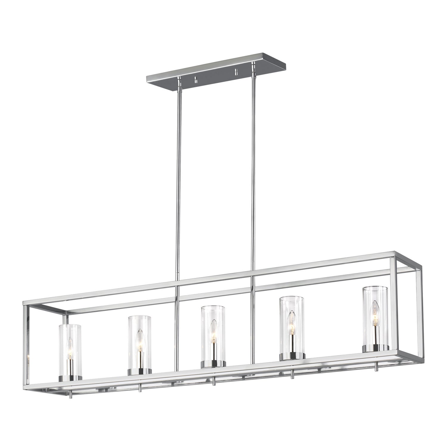 Visual Comfort Studio - 6690305-05 - Five Light Island Pendant - Zire - Chrome from Lighting & Bulbs Unlimited in Charlotte, NC