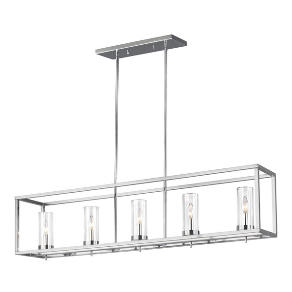 Visual Comfort Studio - 6690305-05 - Five Light Island Pendant - Zire - Chrome from Lighting & Bulbs Unlimited in Charlotte, NC