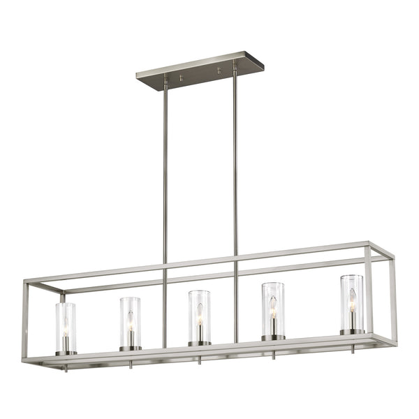 Visual Comfort Studio - 6690305EN-962 - Five Light Island Pendant - Zire - Brushed Nickel from Lighting & Bulbs Unlimited in Charlotte, NC