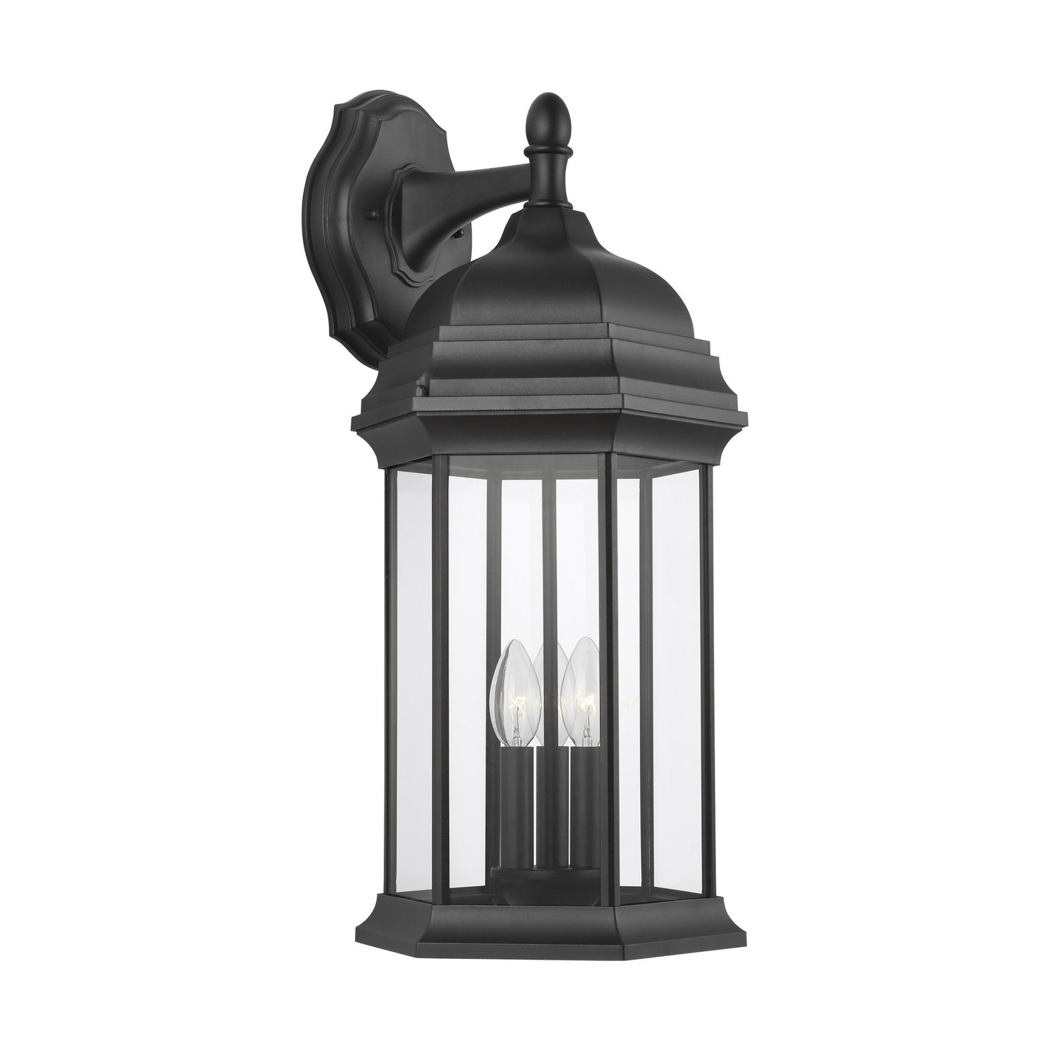 Generation Lighting - 8738703-12 - Three Light Outdoor Wall Lantern - Sevier - Black from Lighting & Bulbs Unlimited in Charlotte, NC
