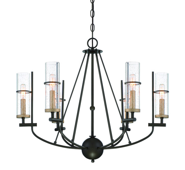 Minka-Lavery - 4087-107 - Six Light Chandelier - Sussex Court - Smoked Iron W/Aged Gold from Lighting & Bulbs Unlimited in Charlotte, NC
