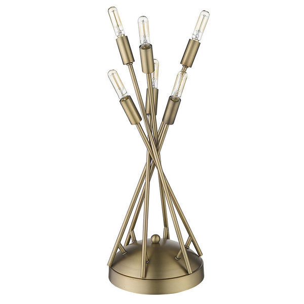 Acclaim Lighting - TT80025AB - Six Light Table Lamp - Perret - Aged Brass from Lighting & Bulbs Unlimited in Charlotte, NC