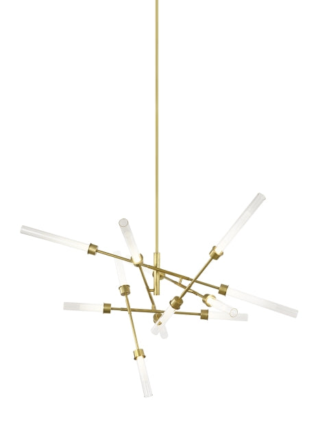 Visual Comfort Modern - 700LNG12ANB-LED930 - LED Chandelier - Linger - Natural Brass from Lighting & Bulbs Unlimited in Charlotte, NC