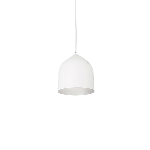 Kuzco Lighting - 49108-WH/SV - One Light Pendant - Helena - White/Silver from Lighting & Bulbs Unlimited in Charlotte, NC