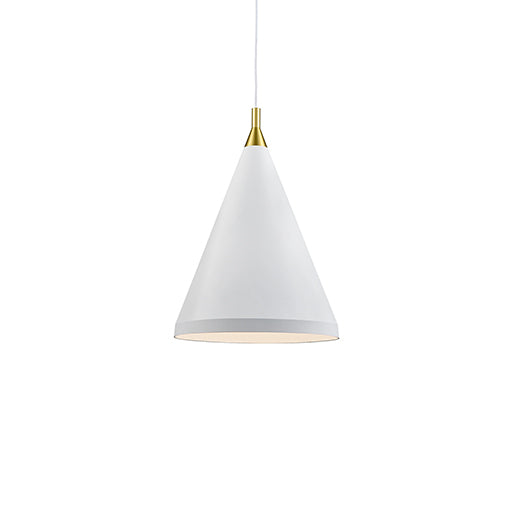 Kuzco Lighting - 492716-WH/GD - One Light Pendant - Dorothy - White with Gold from Lighting & Bulbs Unlimited in Charlotte, NC