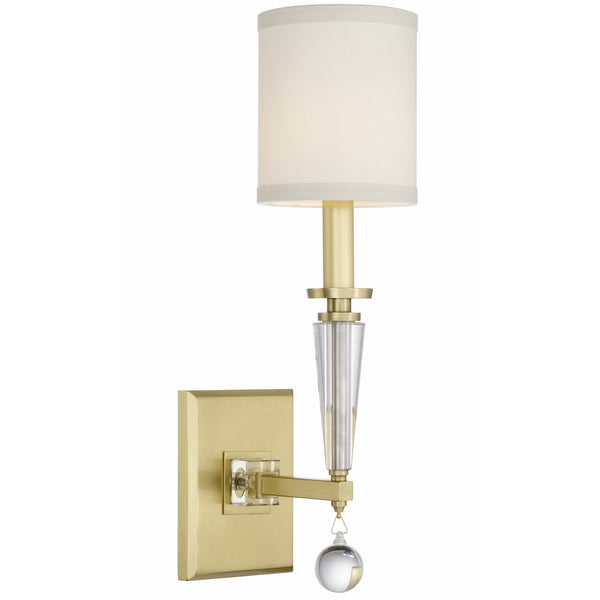 Crystorama - 8101-AG - One Light Wall Mount - Paxton - Aged Brass from Lighting & Bulbs Unlimited in Charlotte, NC