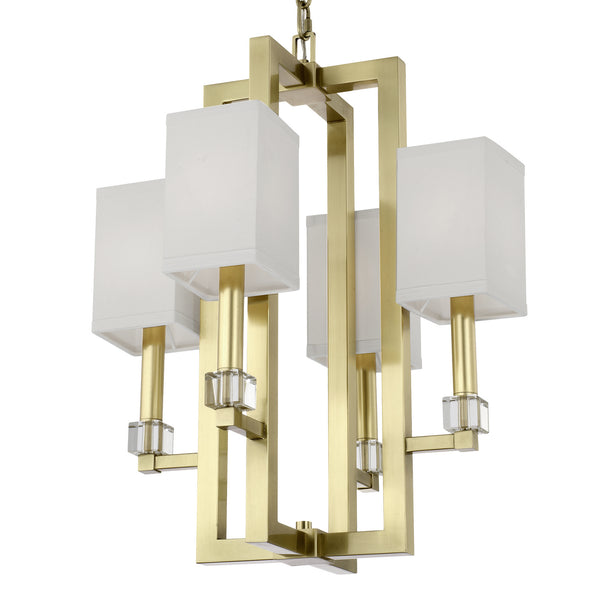 Crystorama - 8884-AG - Four Light Chandelier - Dixon - Aged Brass from Lighting & Bulbs Unlimited in Charlotte, NC