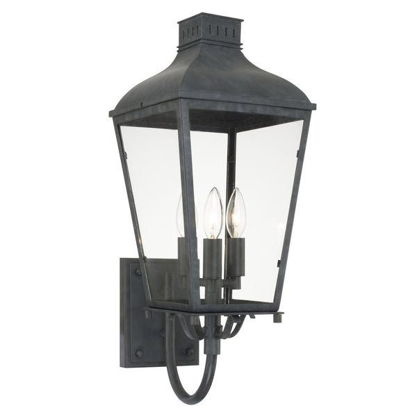 Crystorama - DUM-9802-GE - Three Light Outdoor Wall Mount - Dumont - Graphite from Lighting & Bulbs Unlimited in Charlotte, NC